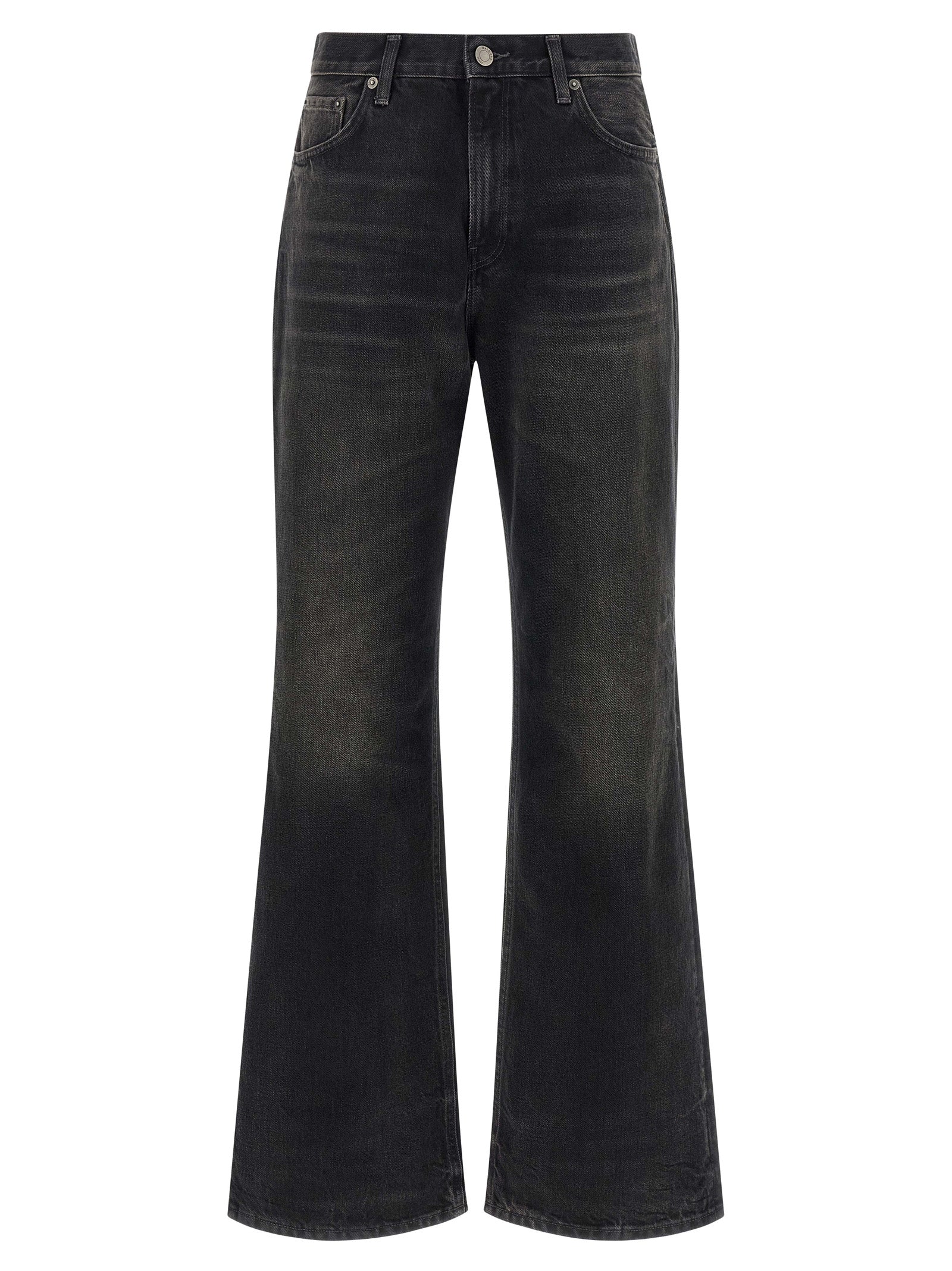 Haikure Black Cotton Flared Jeans