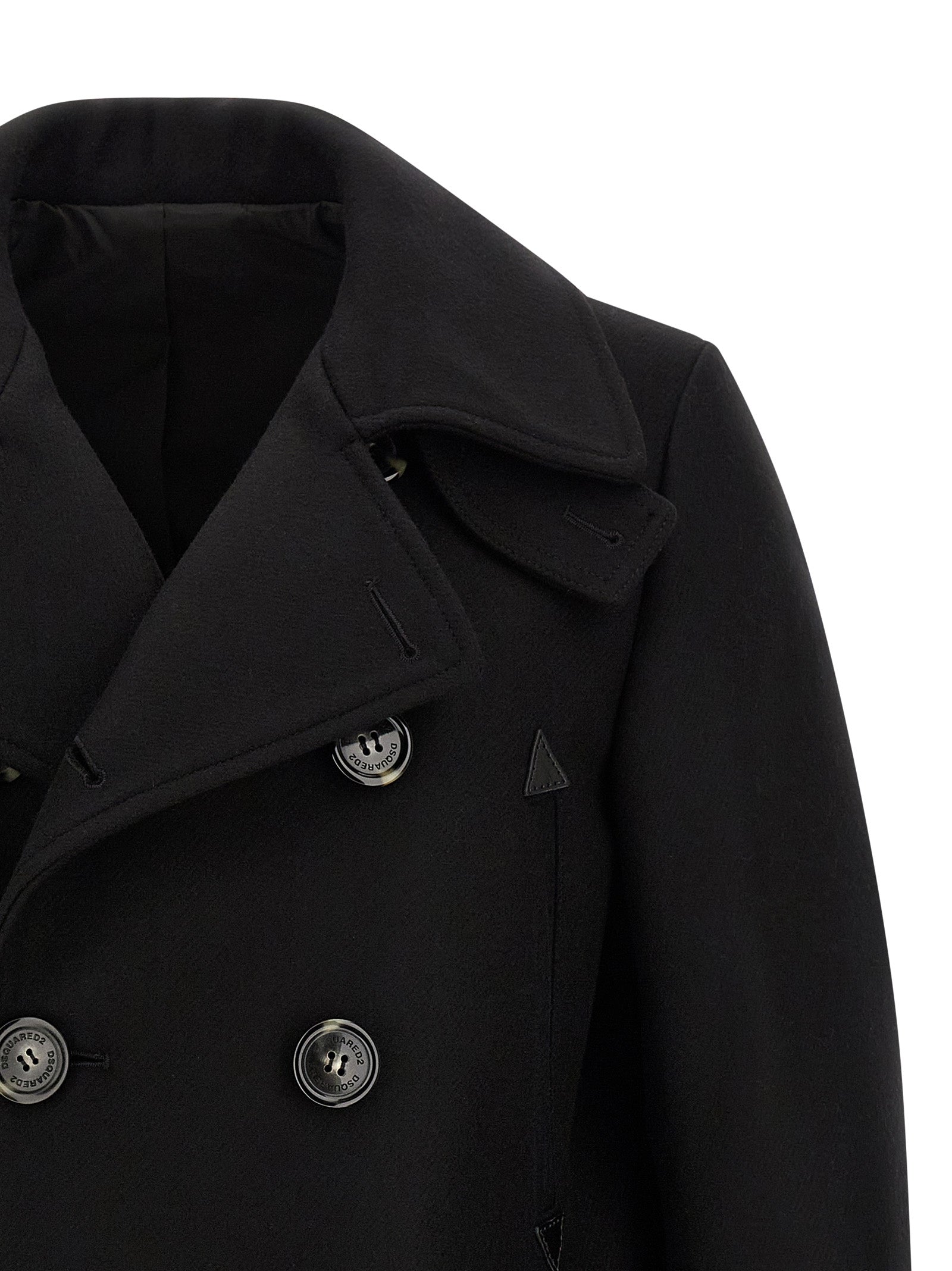 Dsquared² Black Wool Coat