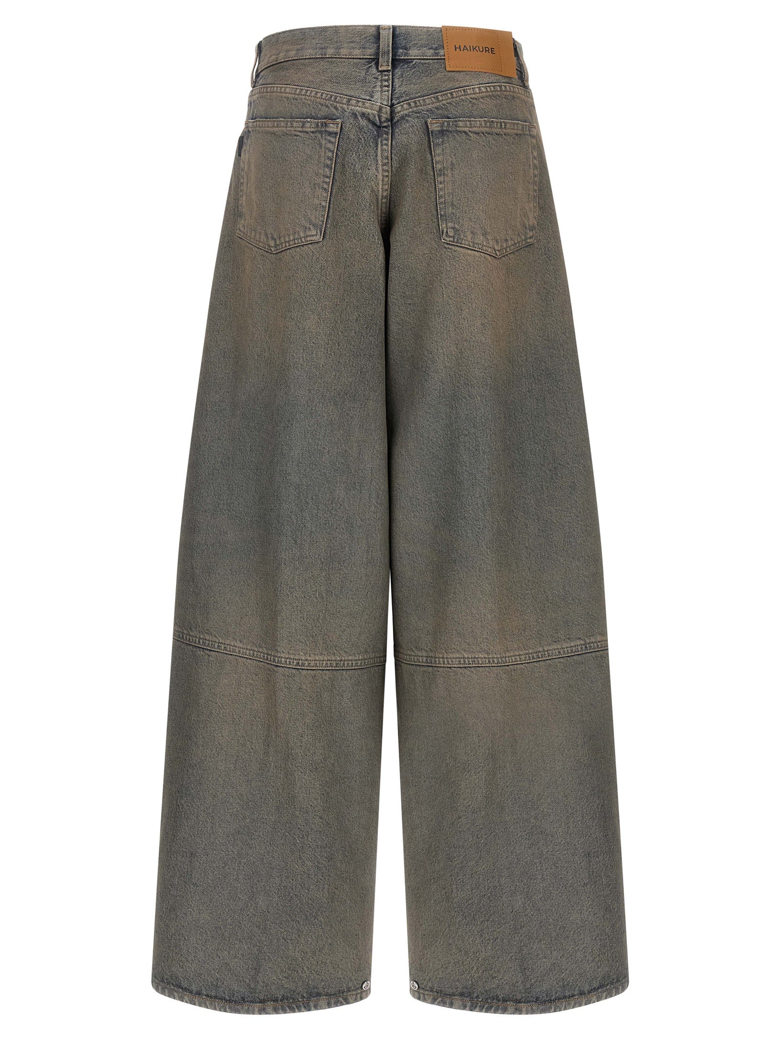 Haikure Blue Cotton Relaxed Fit Jeans