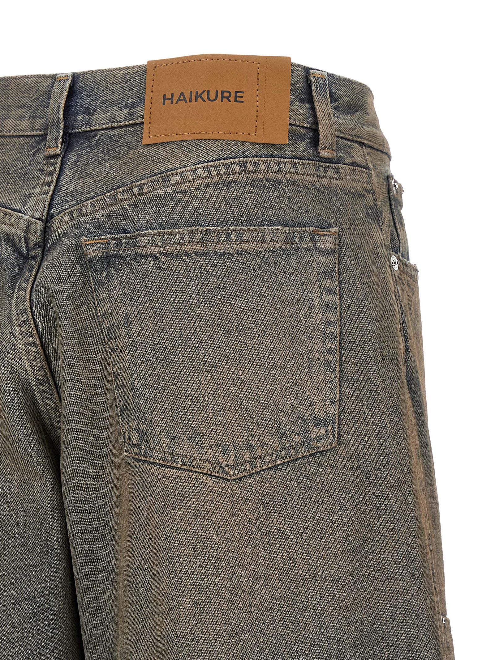 Haikure Blue Cotton Relaxed Fit Jeans