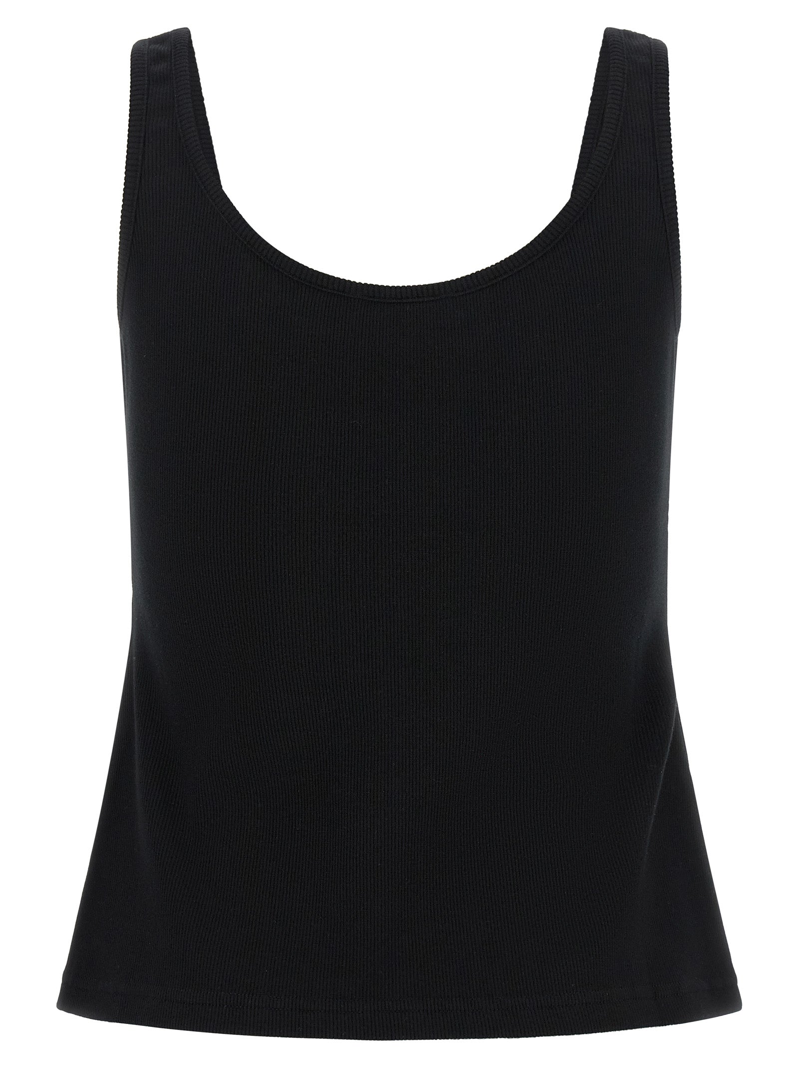 Off-White Black Cotton Tank Tops