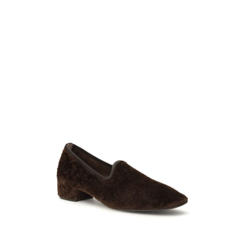 Herbert Levine Brown Calf Leather Bos Taurus Slip-On Loafers
