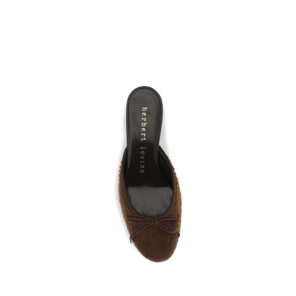 Herbert Levine Brown Calf Leather Bos Taurus Stiletto Heel Sandals