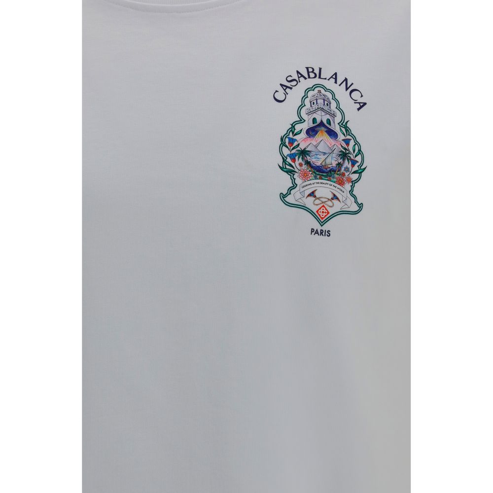 Casablanca White Cotton T-Shirt