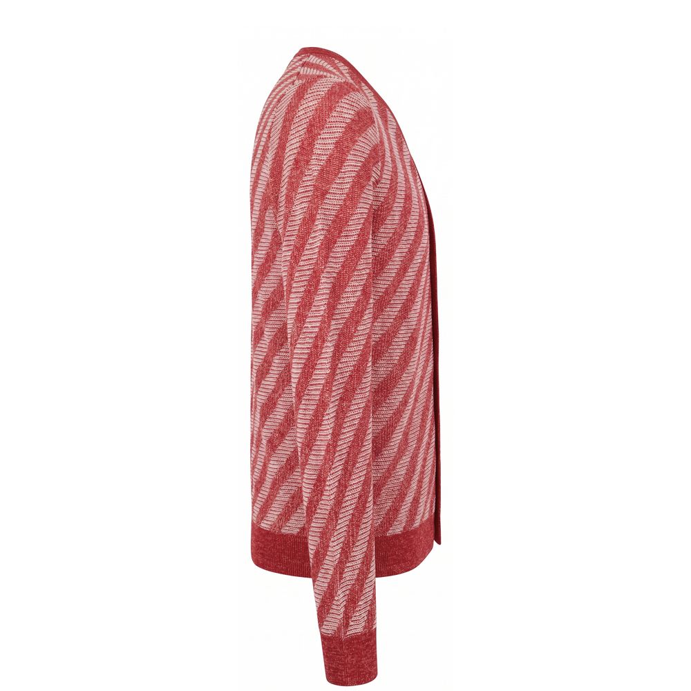 Malo Red Linen Men Cardigan