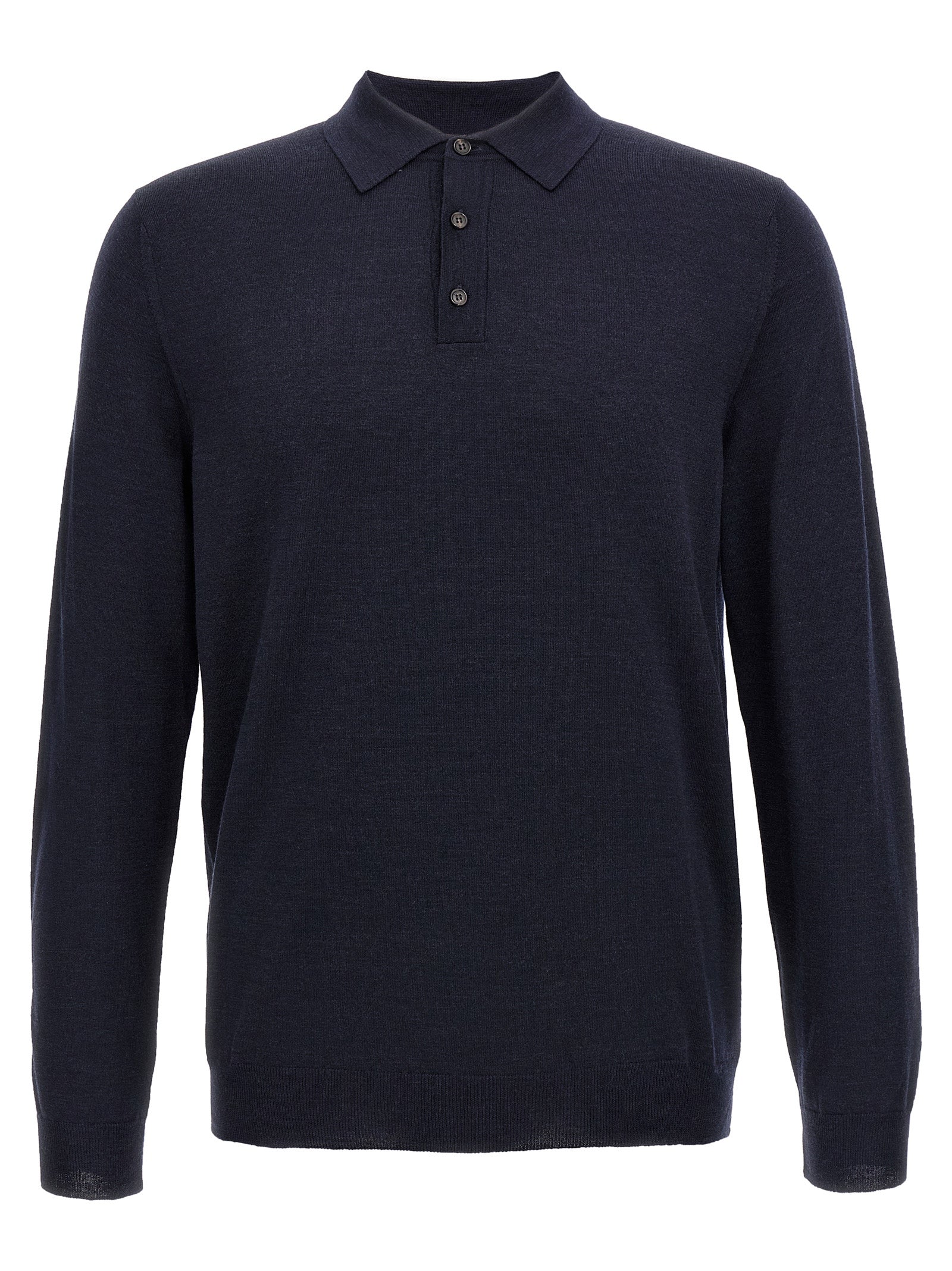 ZANONE Blue Virgin Wool Polo Shirt