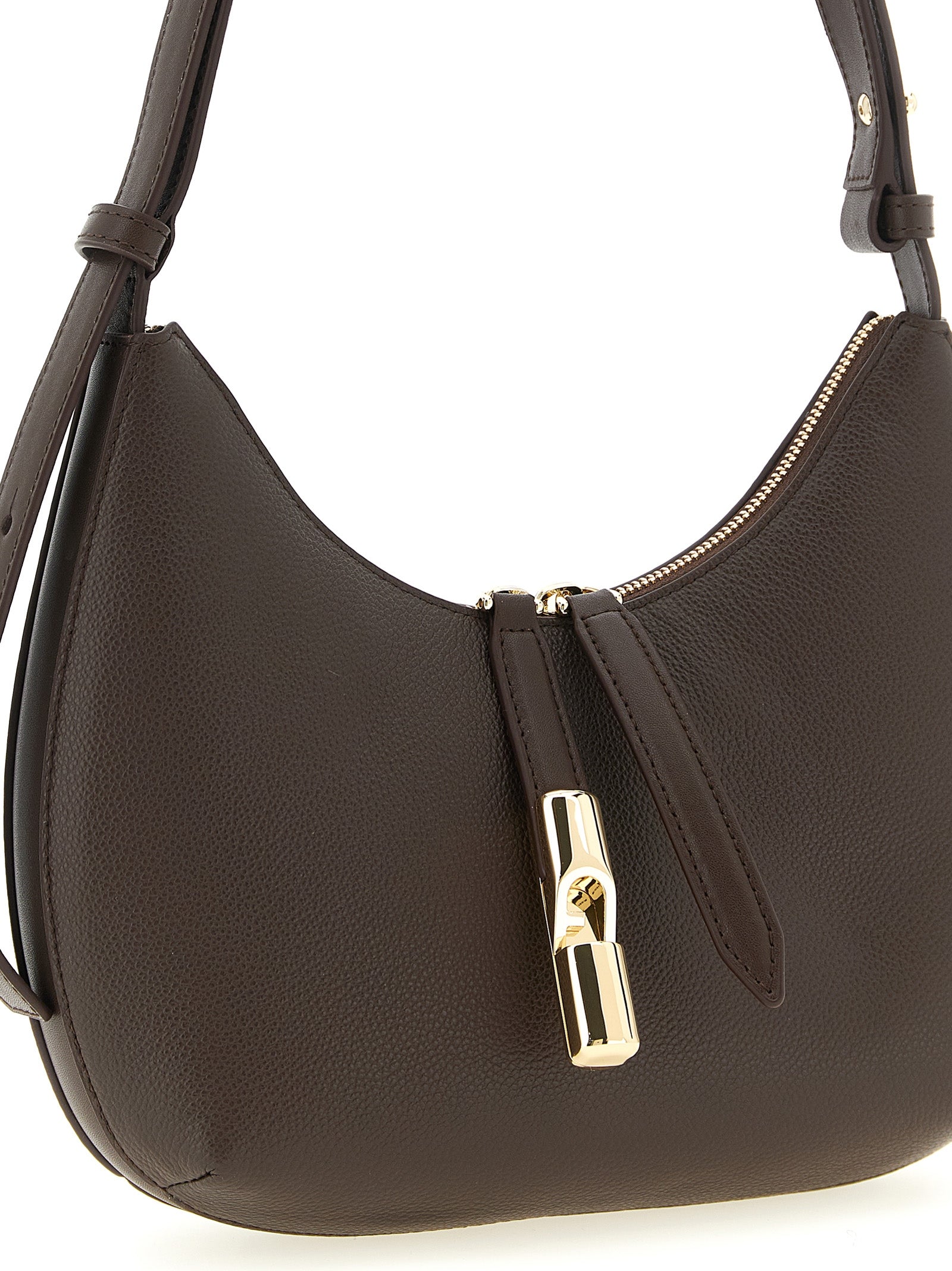 Furla Brown Calfskin Shoulder Bag
