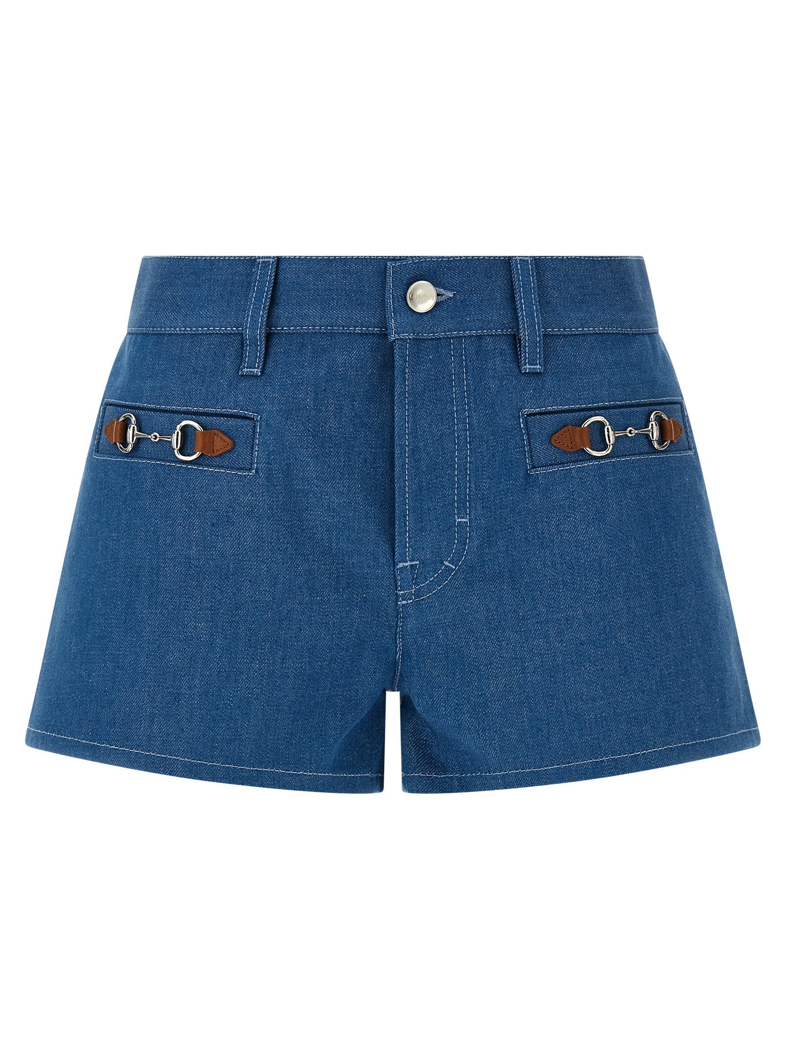Gucci Blue Cotton Bermuda Shorts