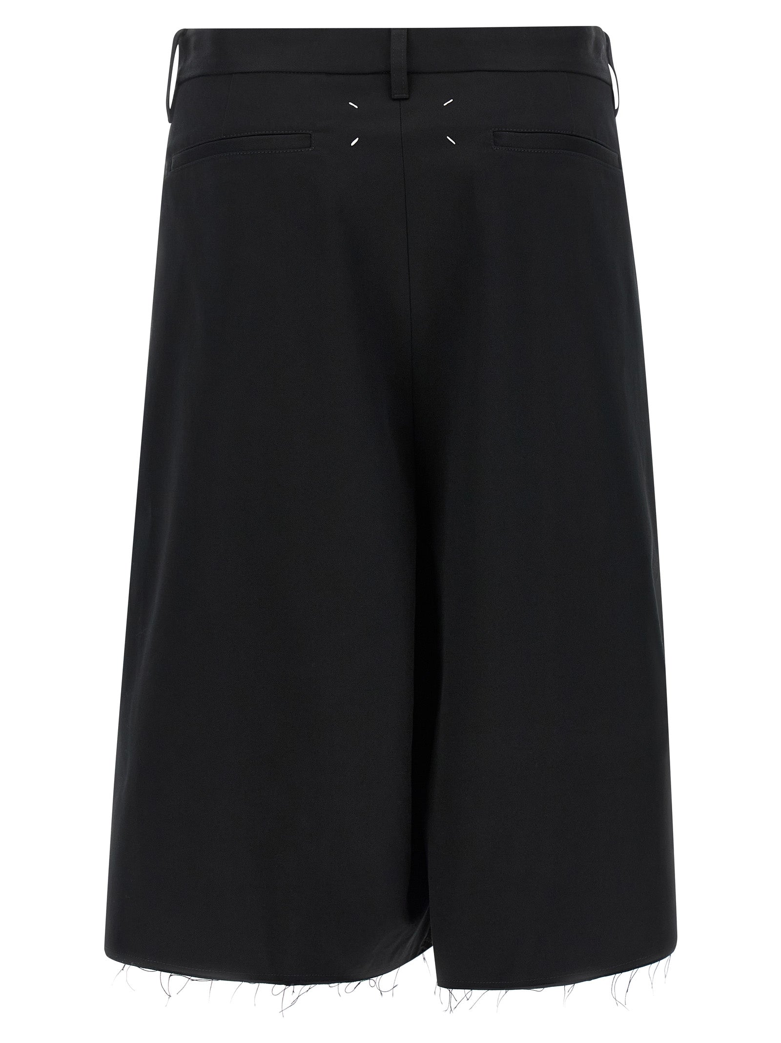 Maison Margiela Black Cotton Bermuda Shorts