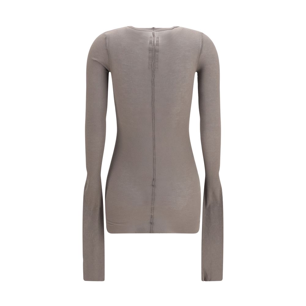 Rick Owens Gray Viscose Long Sleeve T-Shirt
