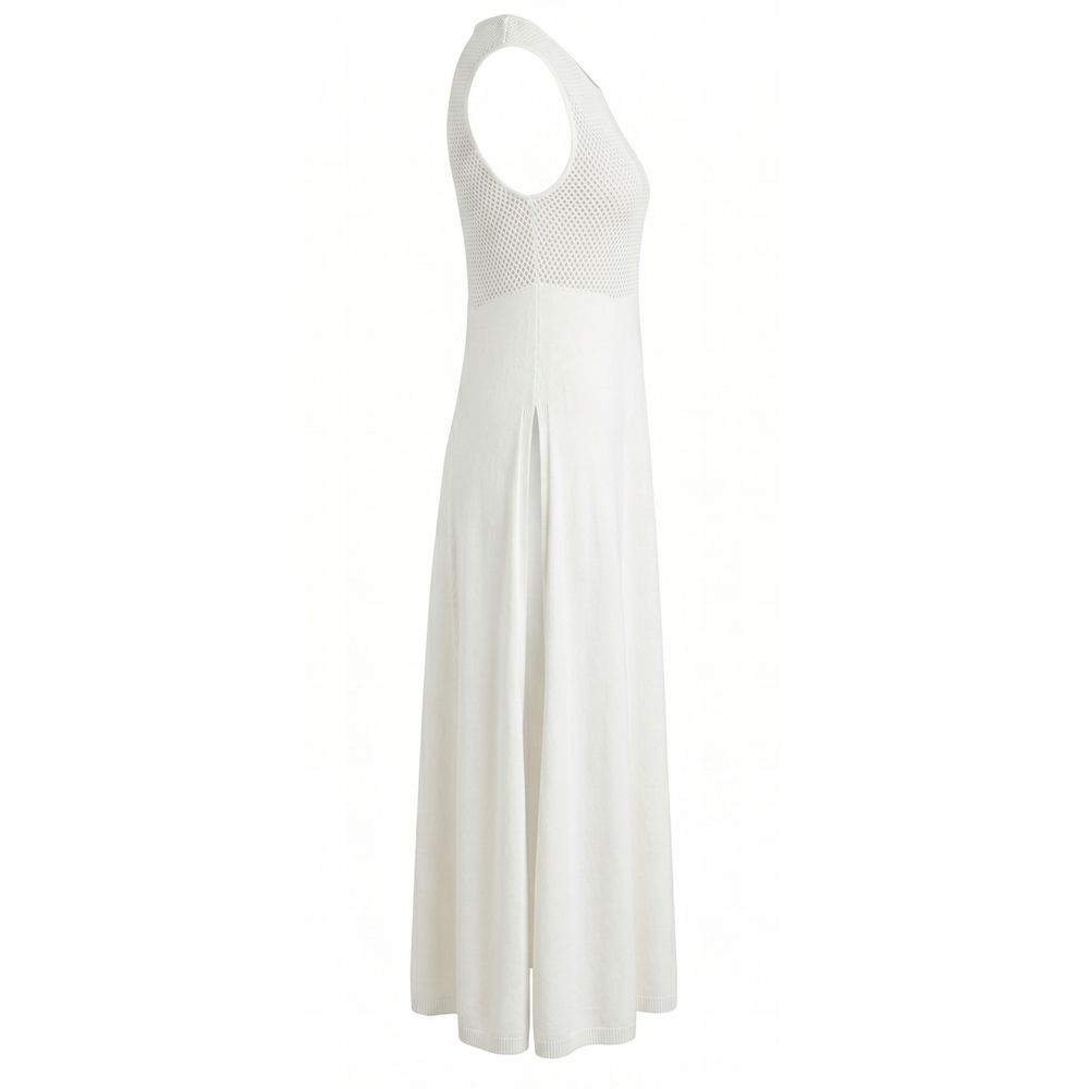 Malo White Silk Women Dress