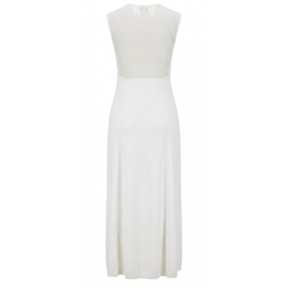 Malo White Silk Women Dress