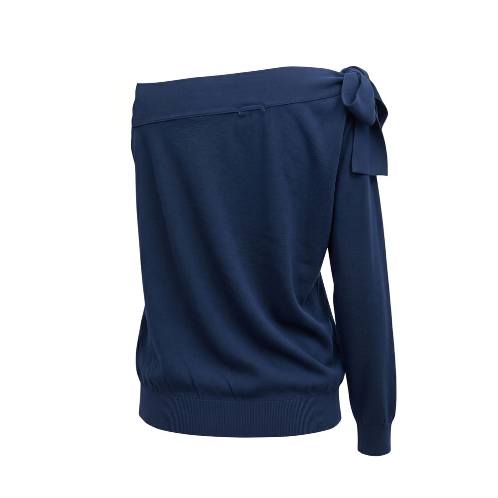 Malo Blue Cotton Women Sweater