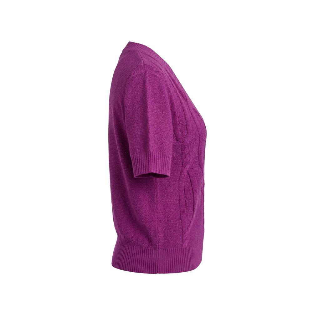 Malo Purple Silk Blend Women Sweater