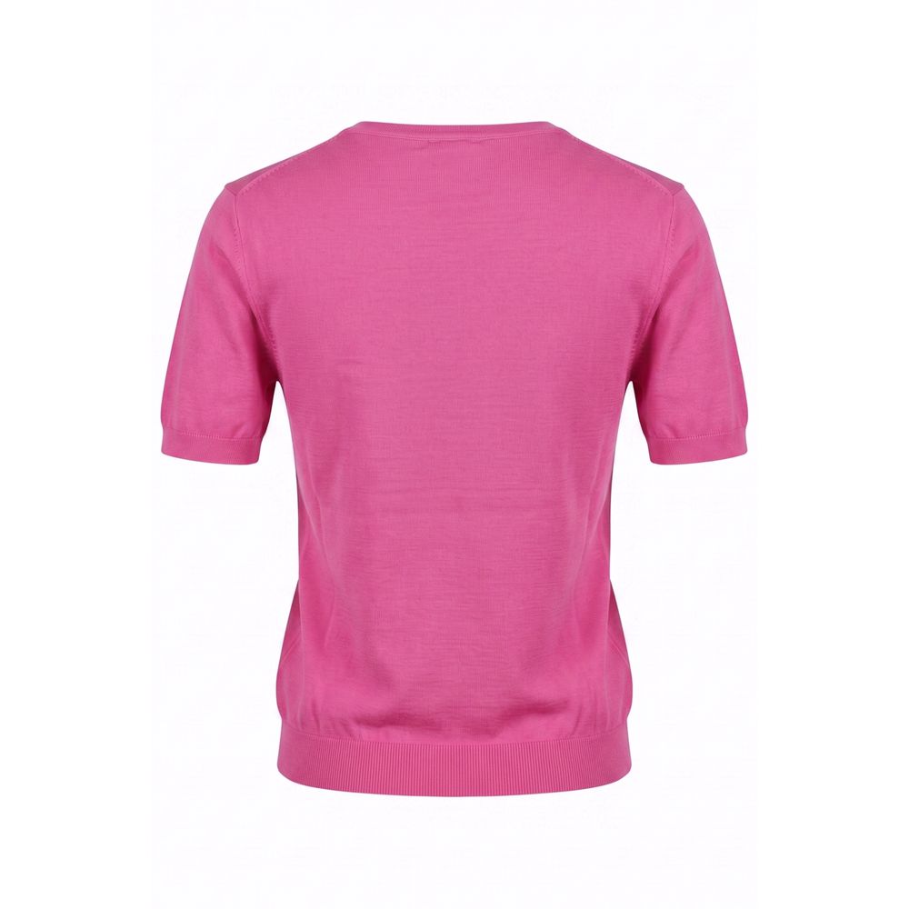 Malo Pink Cotton Women Sweater