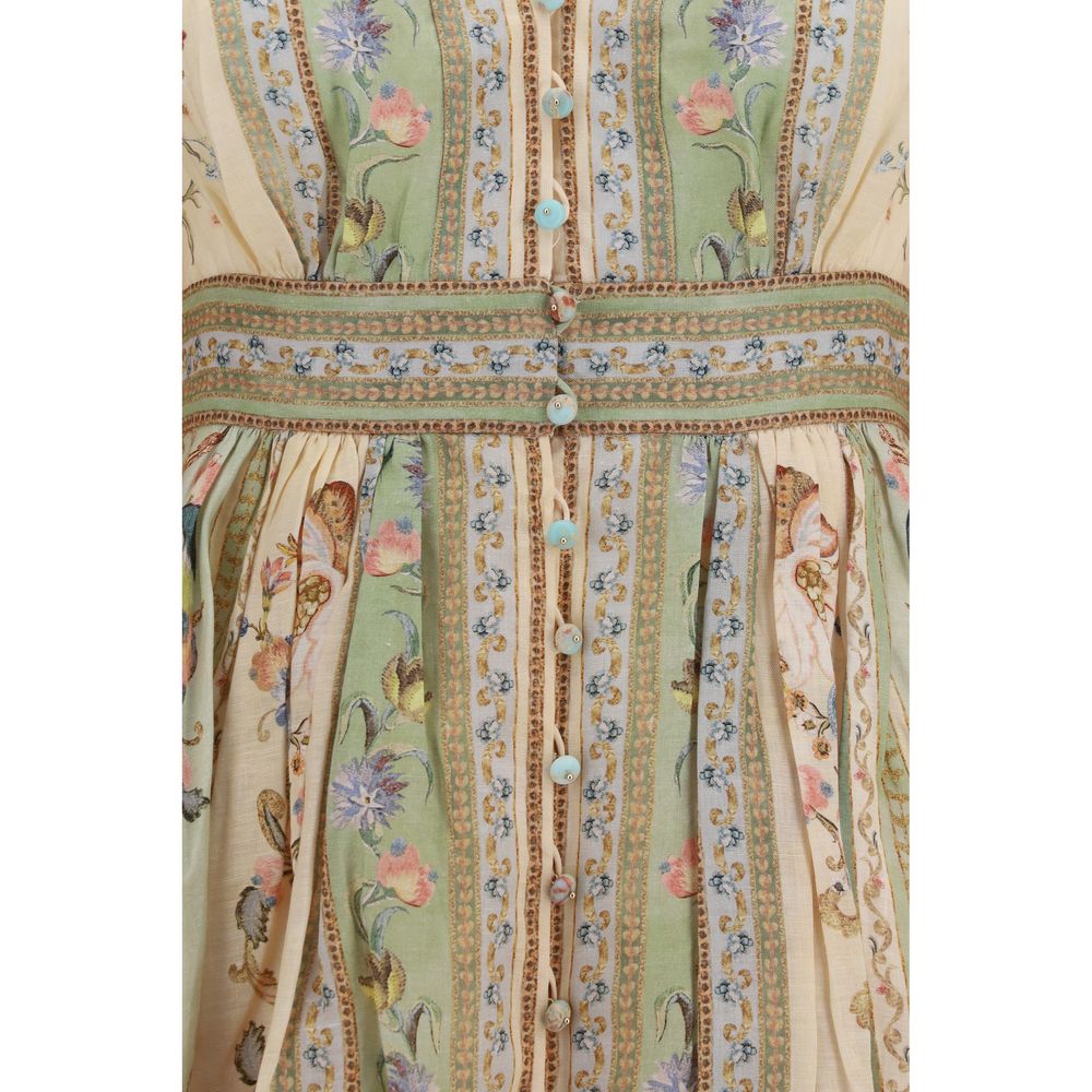 Zimmermann Multicolor Linen Casual Dress