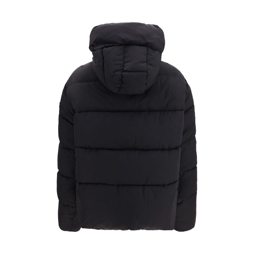 PINKO Black Nylon Full-Length Jacket