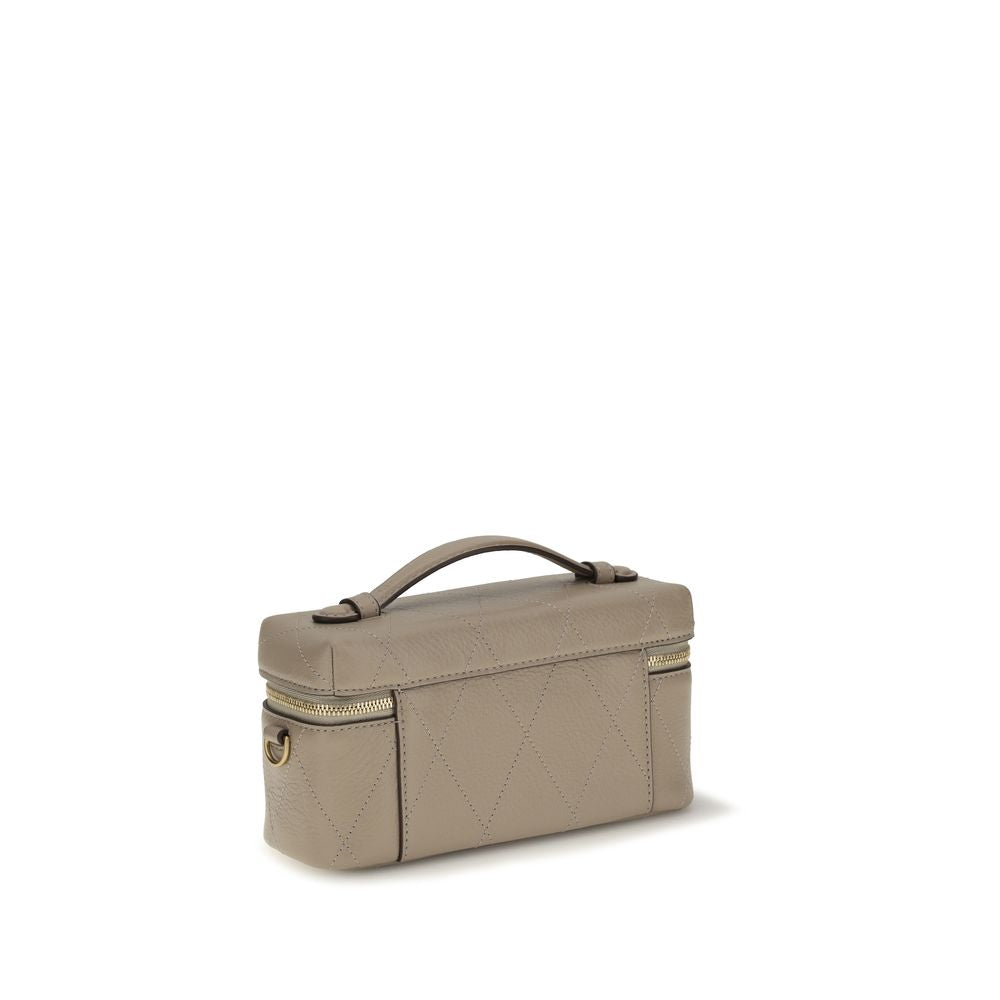Tory Burch Gray Calf Leather Bos Taurus Wallet