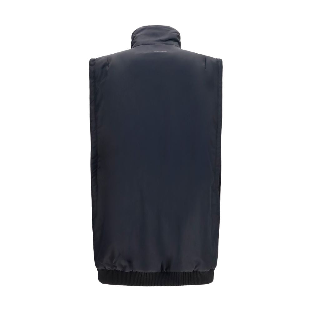 MM6 Black Polyamide Sleeveless Jacket