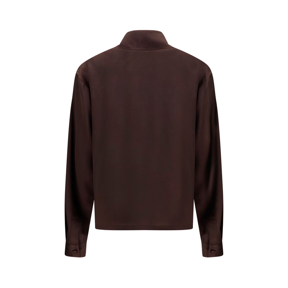 Tom Ford Brown Silk Dress Shirt