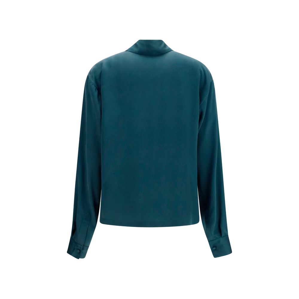 Tom Ford Blue Silk Dress Shirt