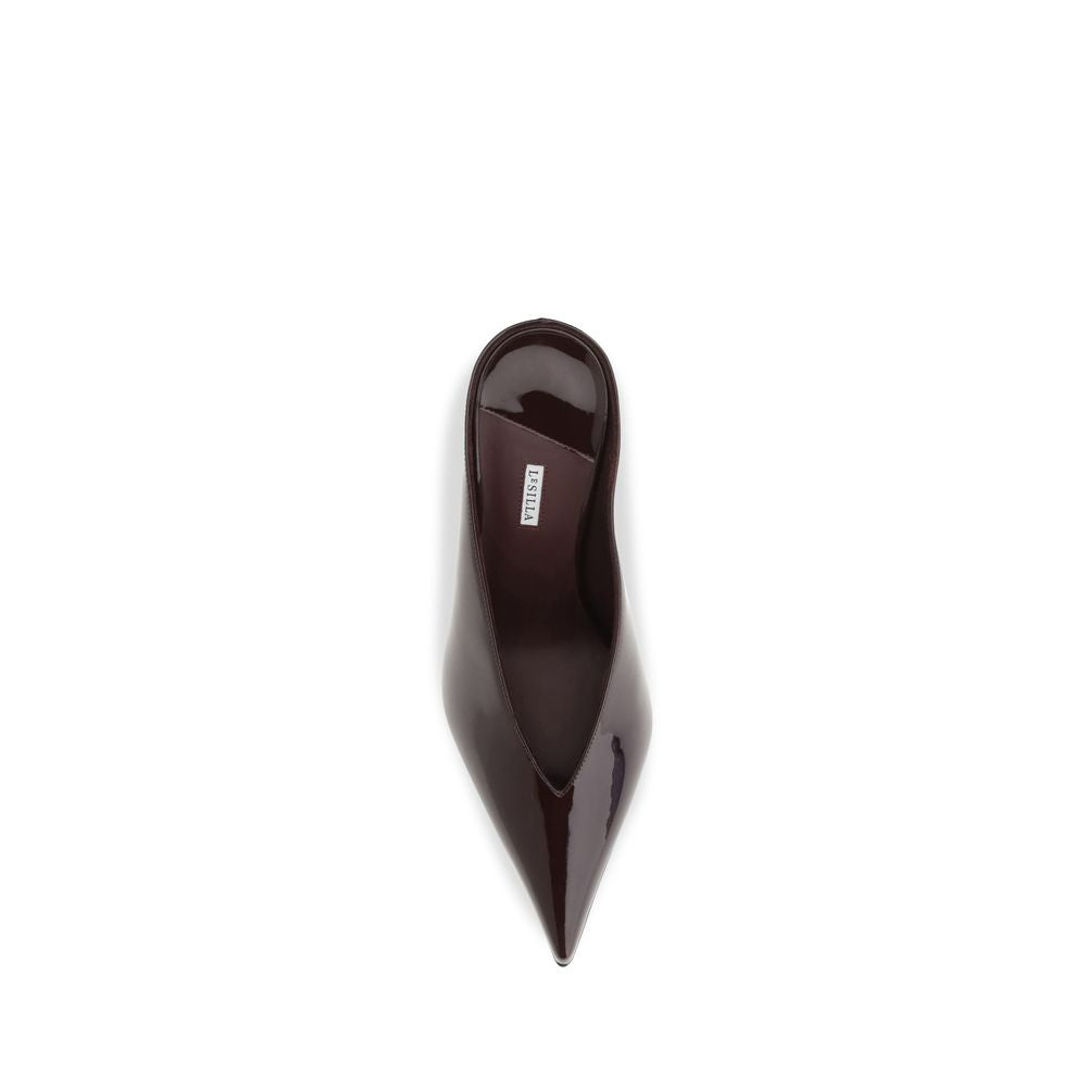 LE SILLA Bordeaux Calf Leather Bos Taurus Mules