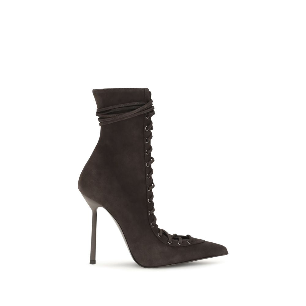 LE SILLA Brown Calf Leather Bos Taurus Lace-Up Boots