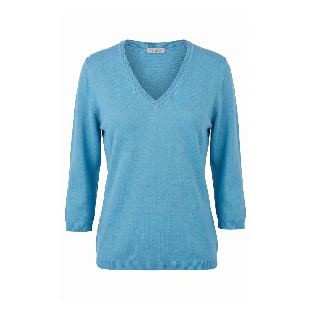 Malo Blue Silk Women Sweater