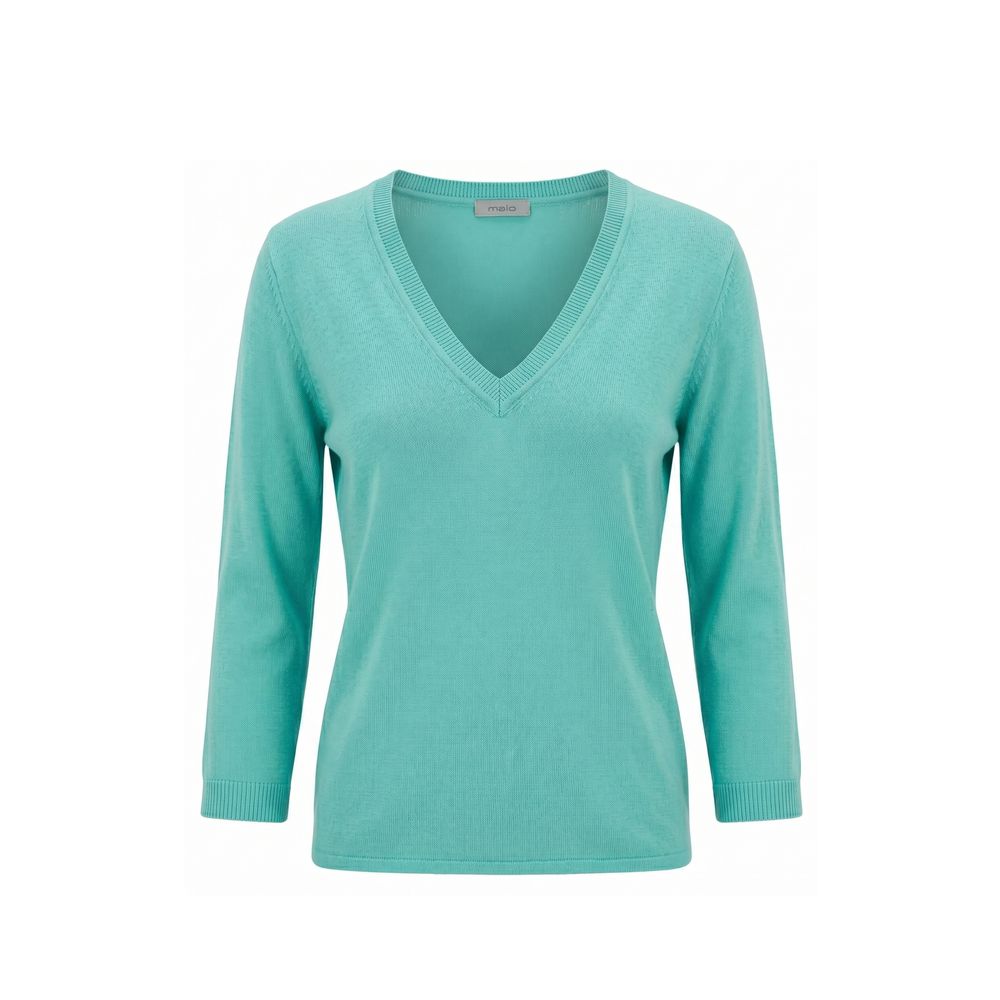 Malo Blue Cotton Women Sweater