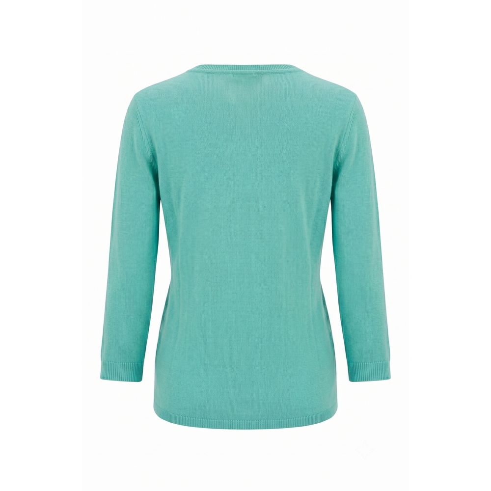 Malo Blue Cotton Women Sweater