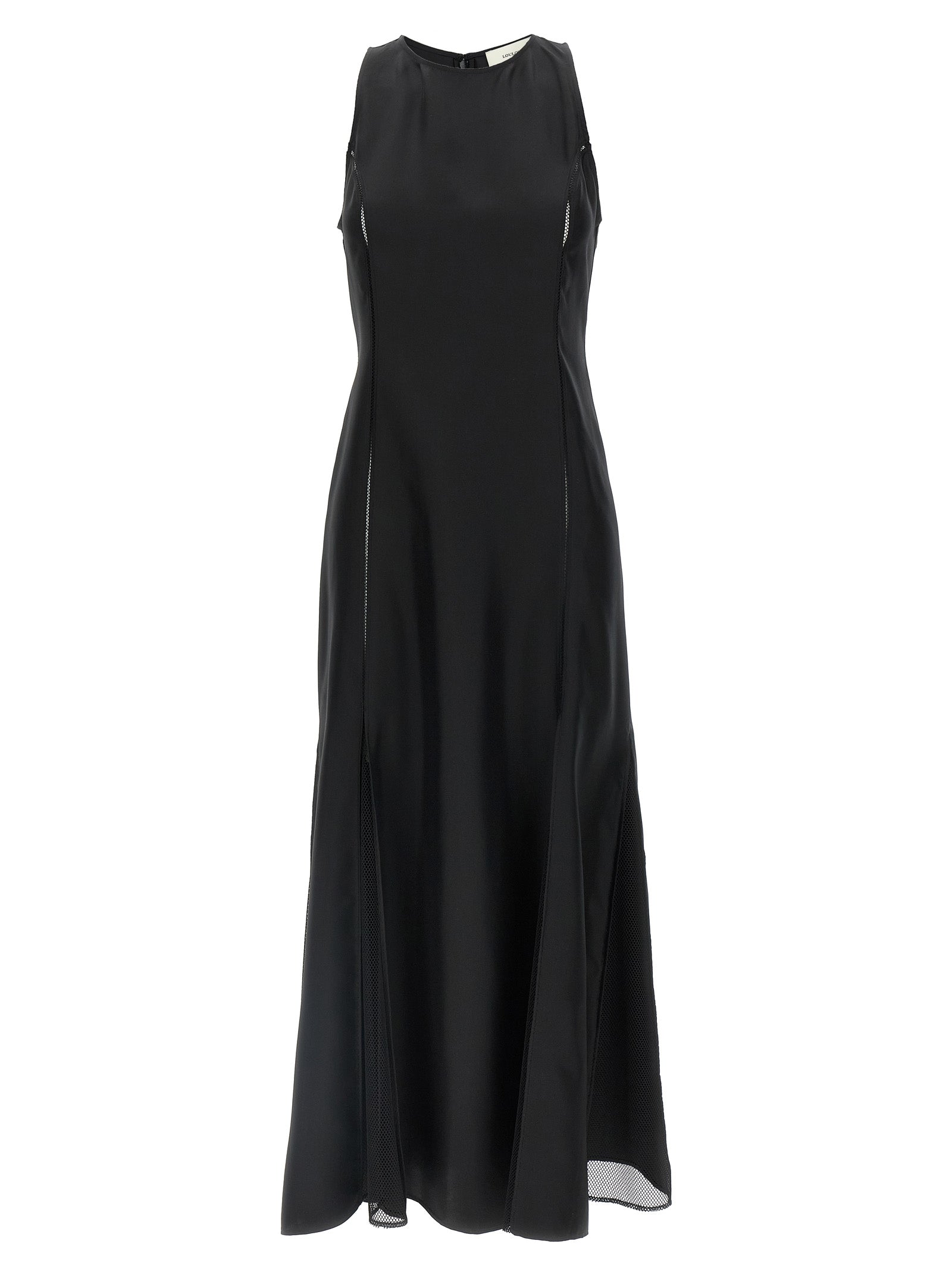 Loulou De Saison Black Silk Midi Dress