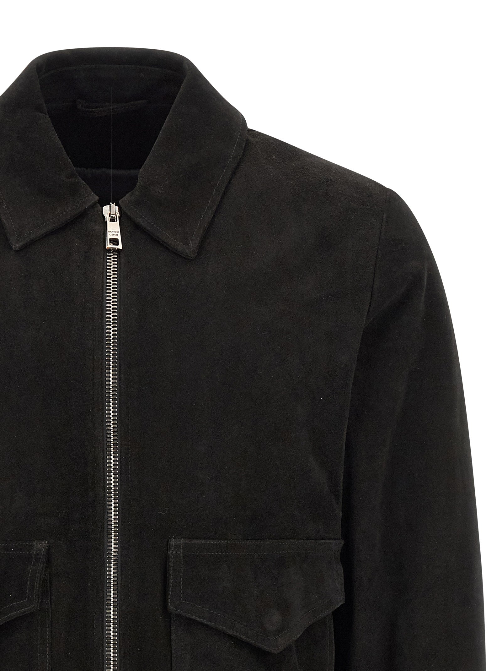 GIORGIO BRATO Black Lamb Leather Leather Jacket