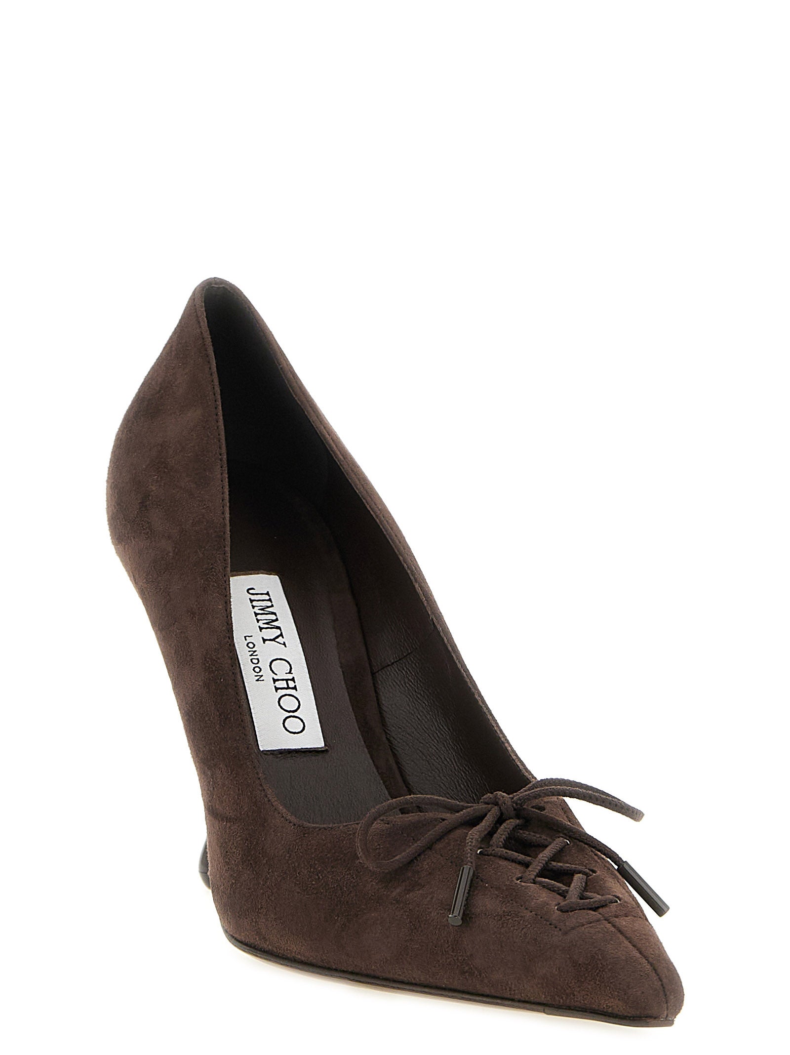 Jimmy Choo Brown Leather High Heel Pumps