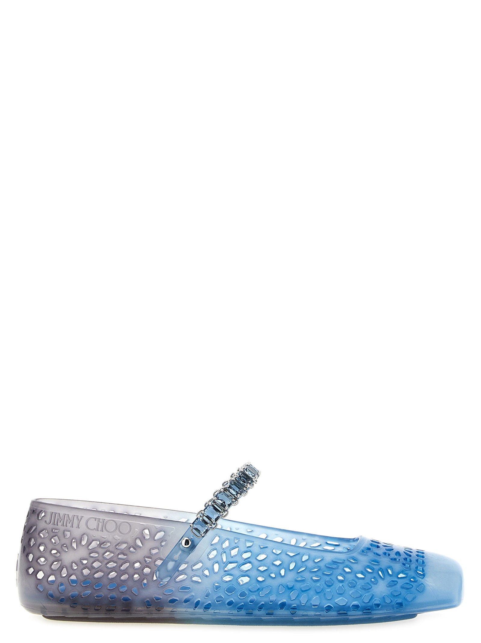 Jimmy Choo Blue Jelly Ballet Flats