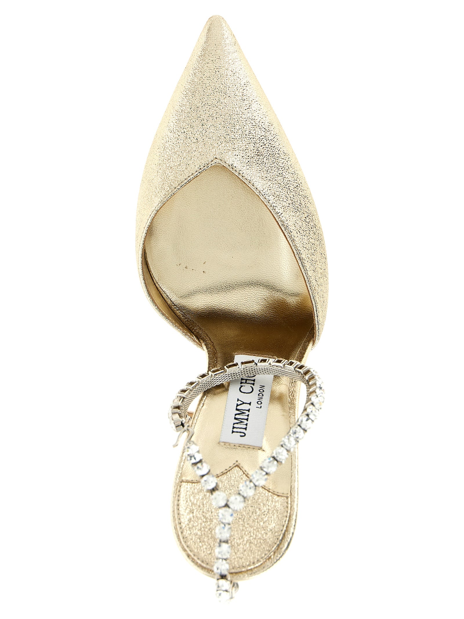 Jimmy Choo Gold Tencel High Heel Pumps