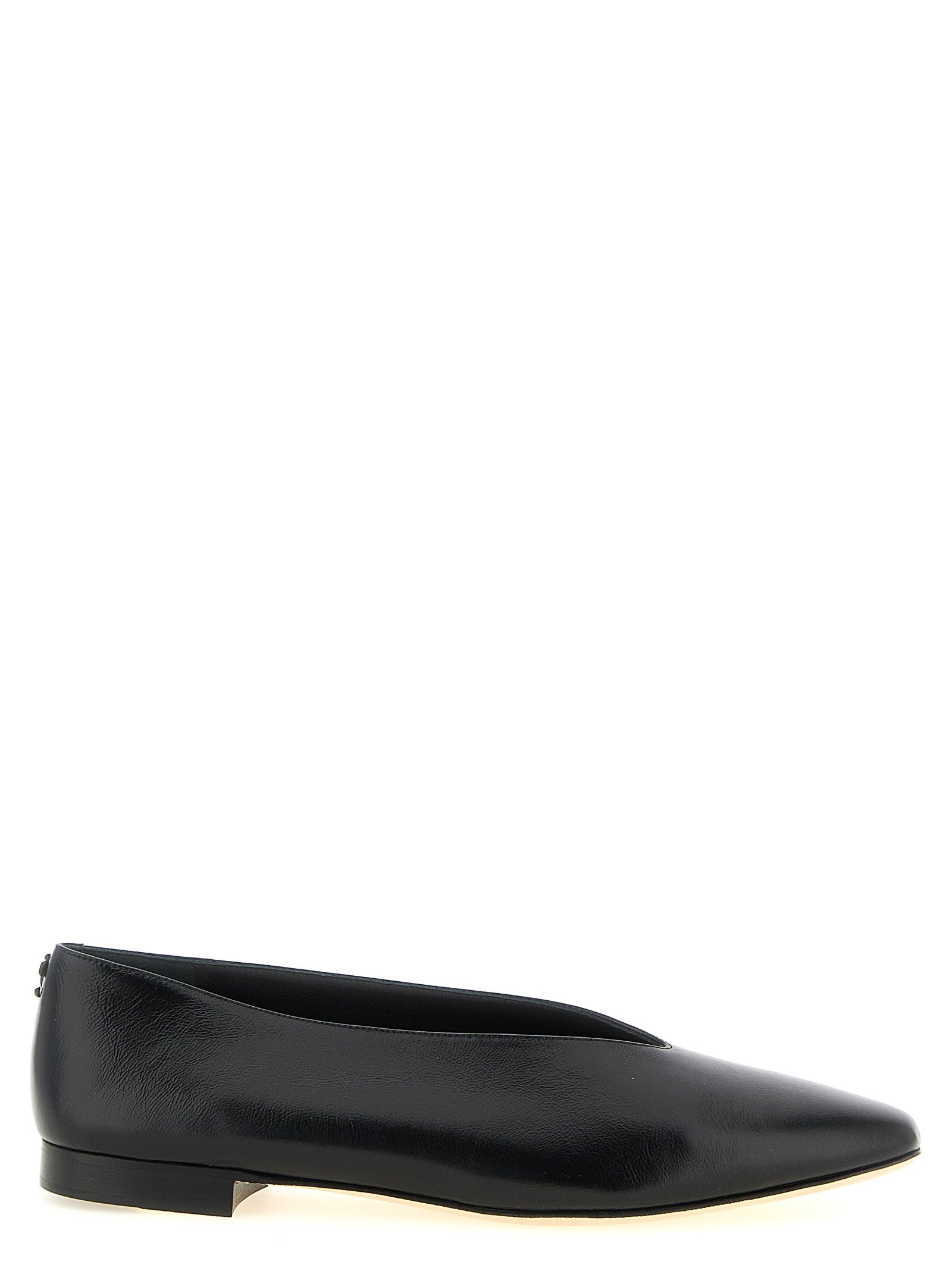 Jimmy Choo Black Leather Ballet Flats