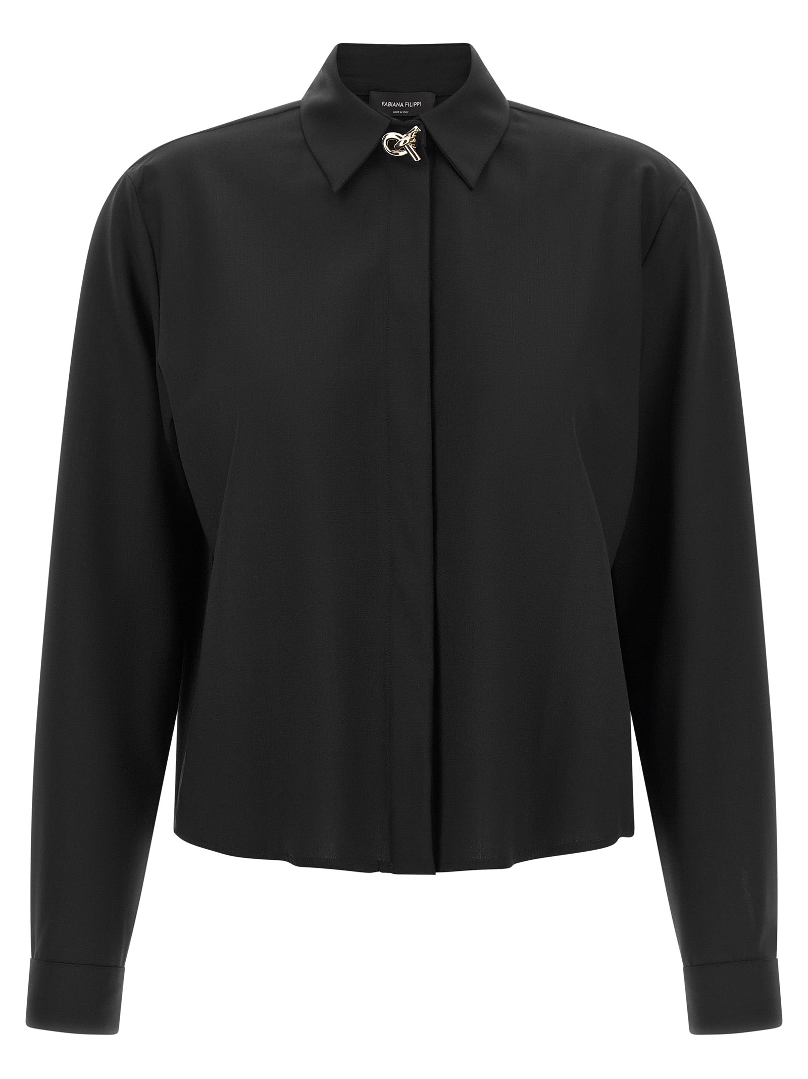 Fabiana Filippi Black Virgin Wool Blouse