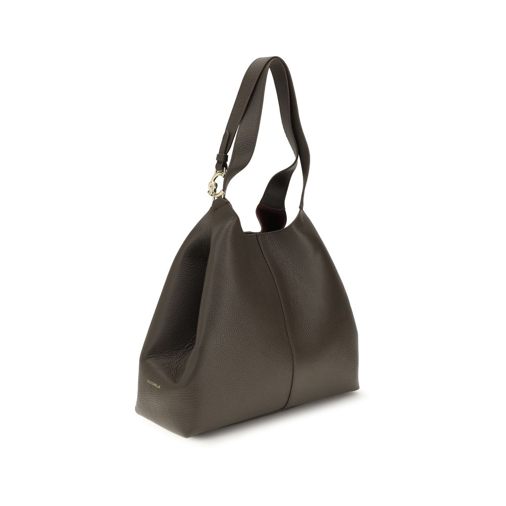 Coccinelle Brown Calf Leather Bos Taurus Shoulder Bag
