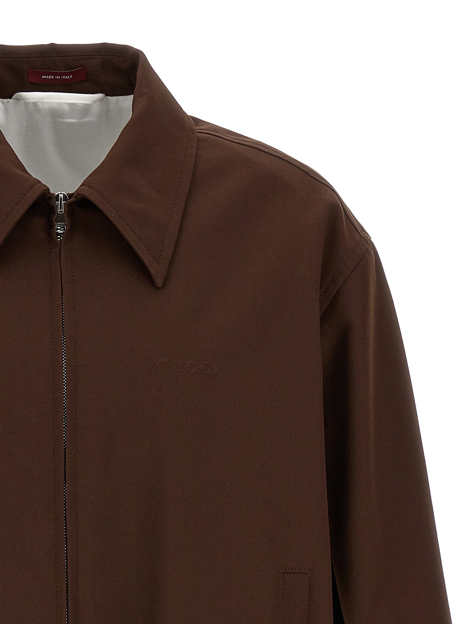 Gucci Brown Wool Full-Length Jacket