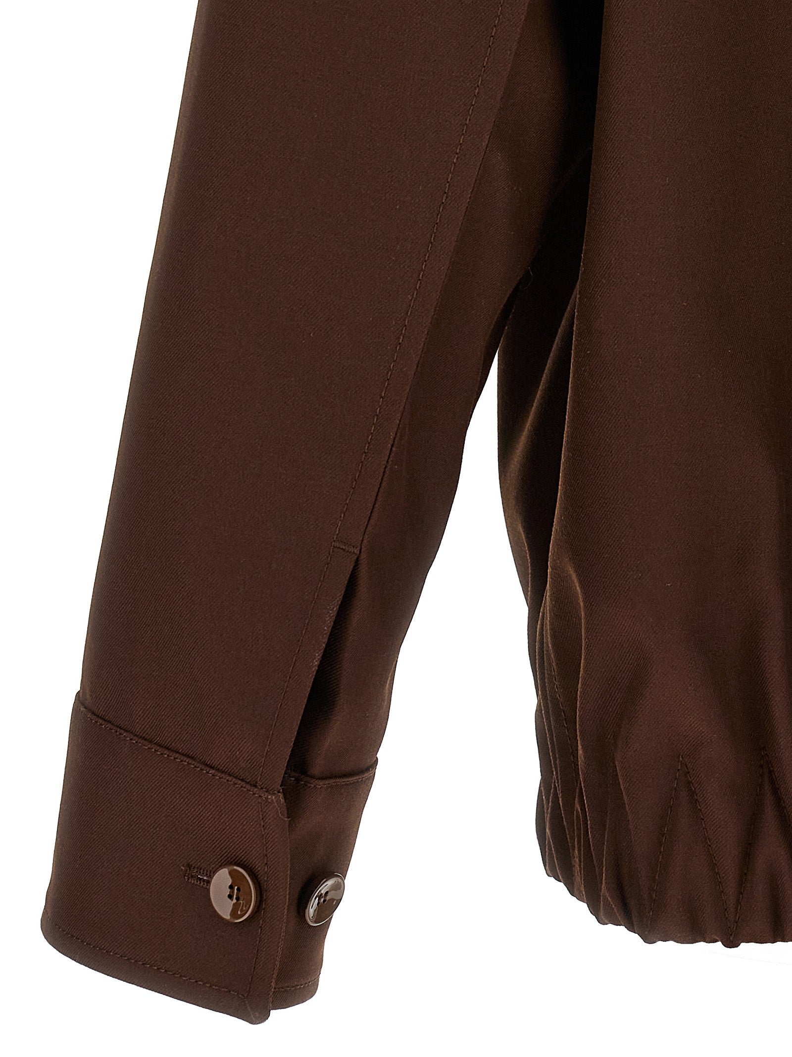 Gucci Brown Wool Full-Length Jacket