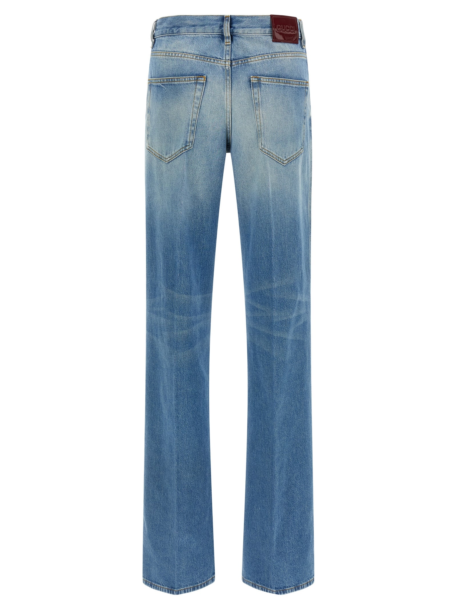 Gucci Blue Cotton Flared Jeans