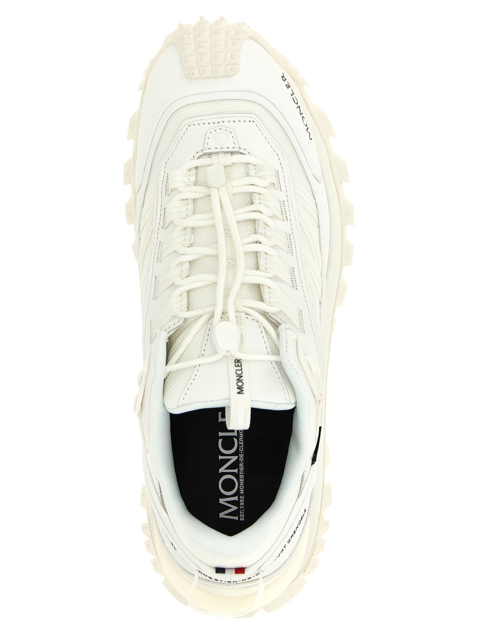 Moncler White Leather Athletic Sneakers