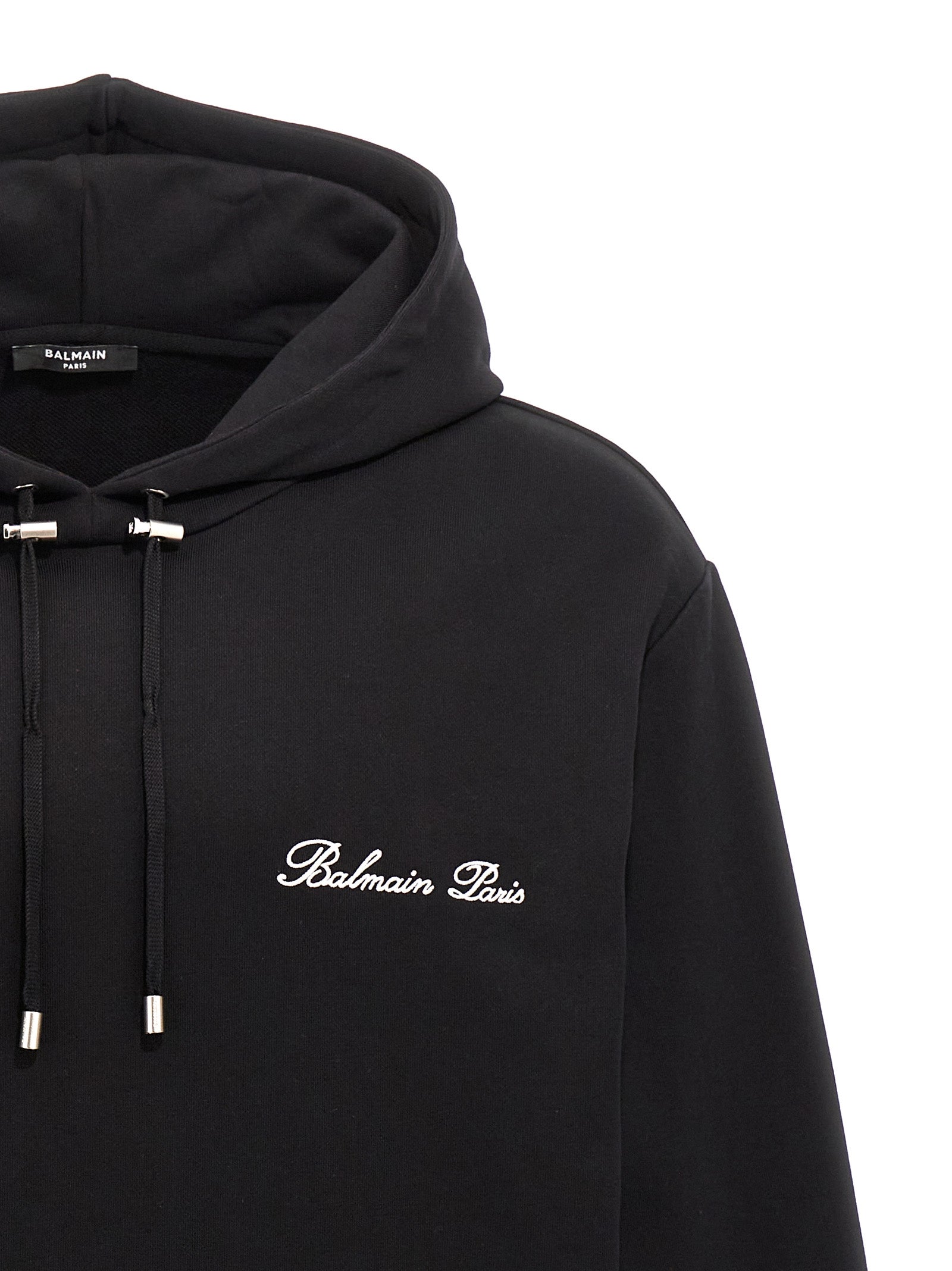 Balmain Black Cotton Sweatshirt