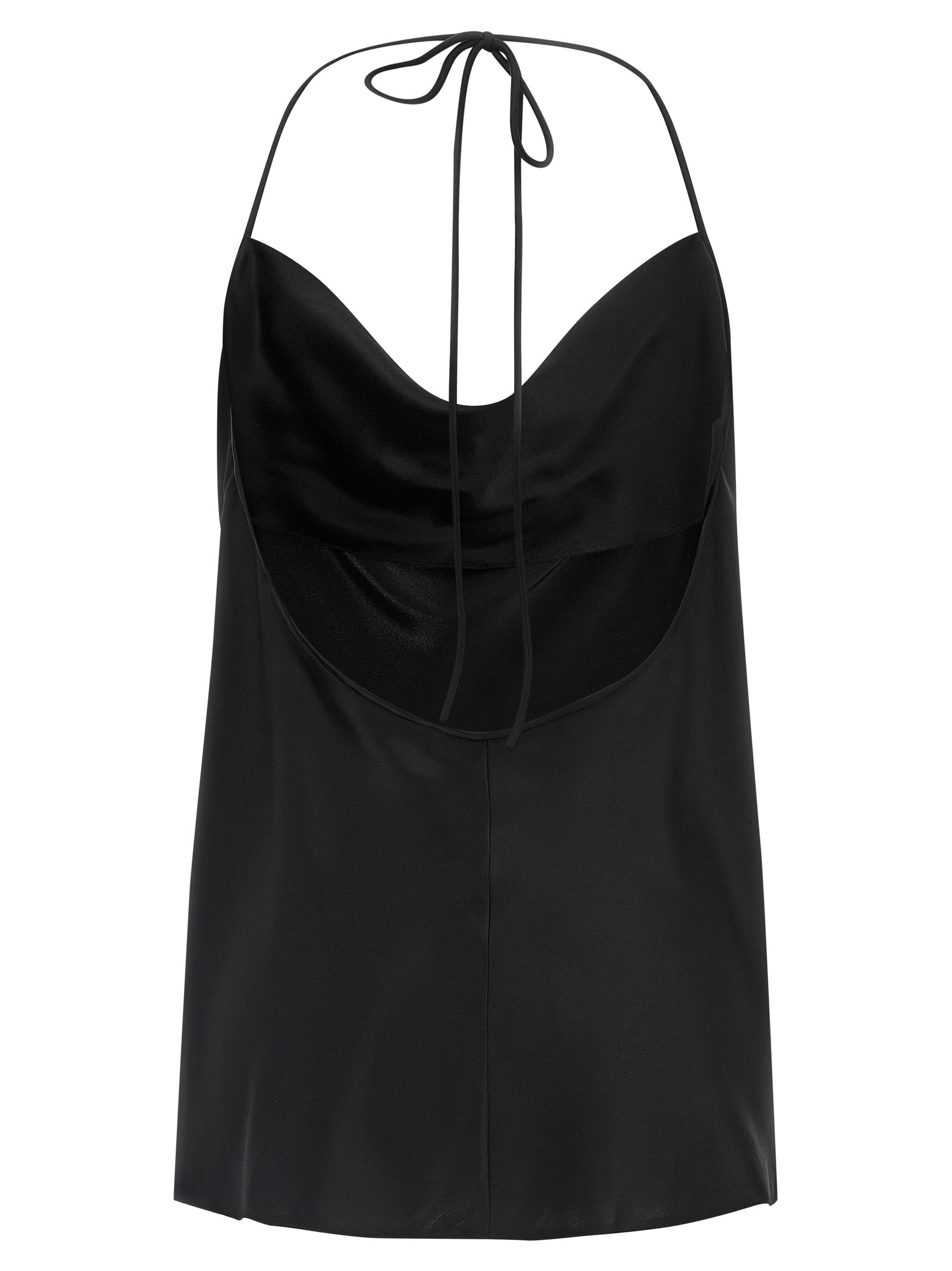 Valentino Garavani Black Silk Tank Tops