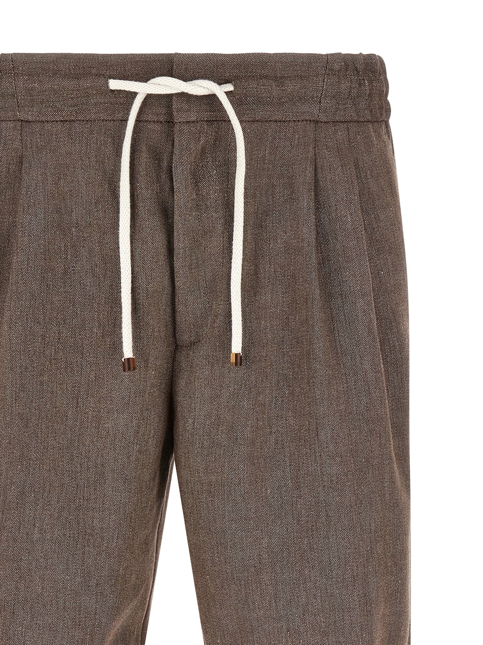 Brunello Cucinelli Brown Linen Bermuda Shorts