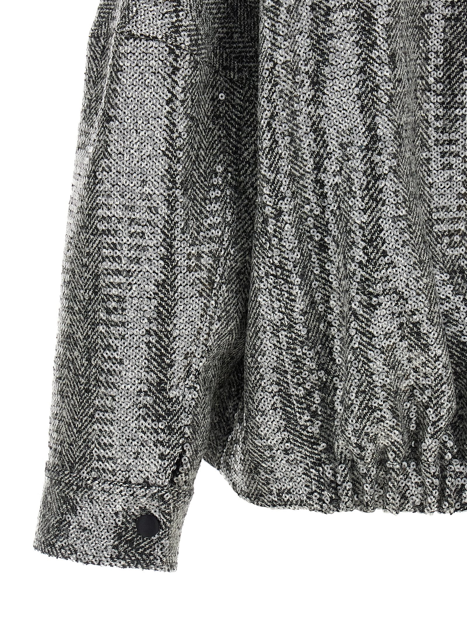 PINKO Silver Polyester Bomber