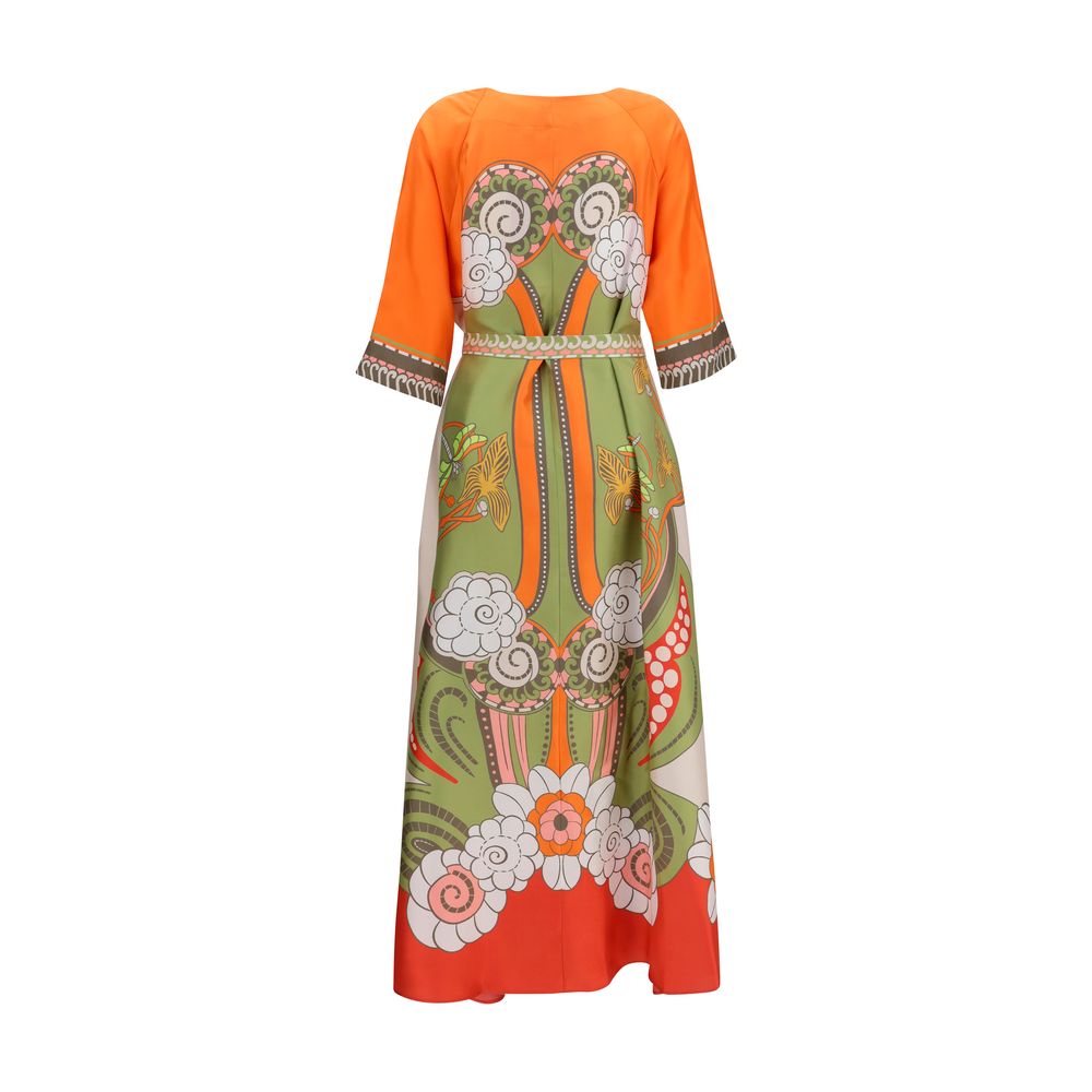La Double J Multicolor Silk Casual Dress