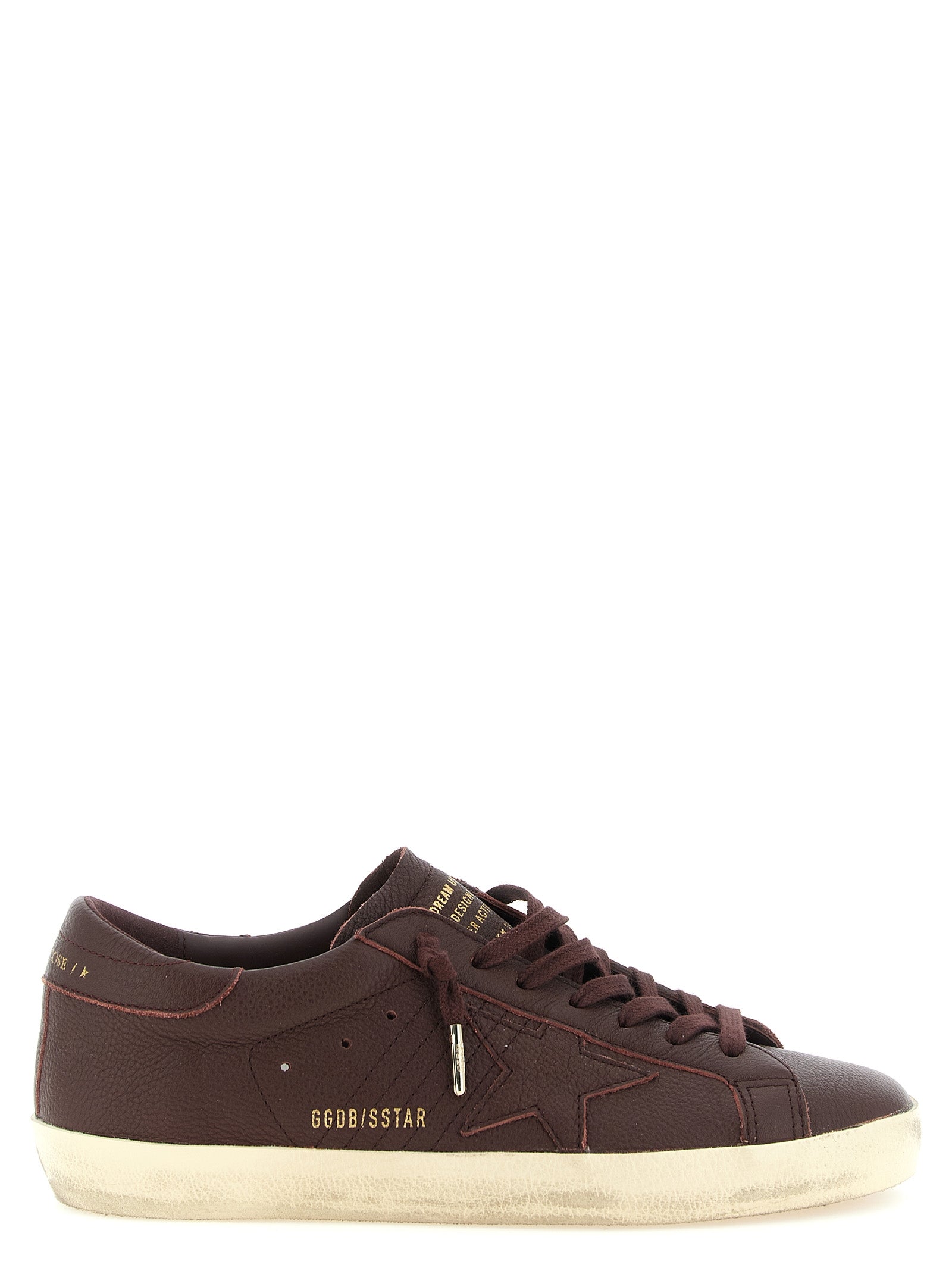 Golden Goose Bordeaux Cowhide Low Top Sneakers