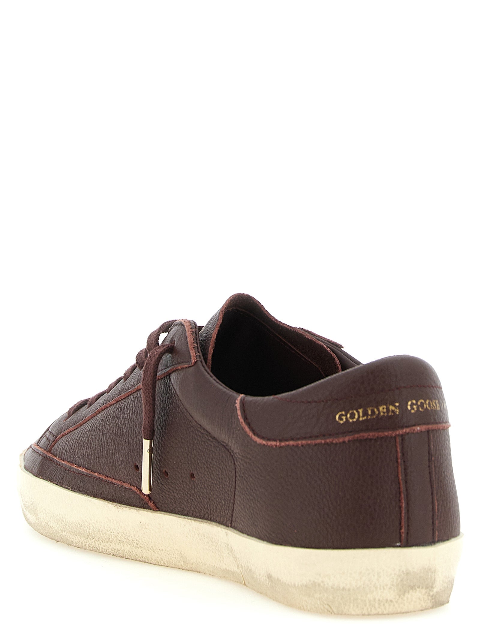 Golden Goose Bordeaux Cowhide Low Top Sneakers