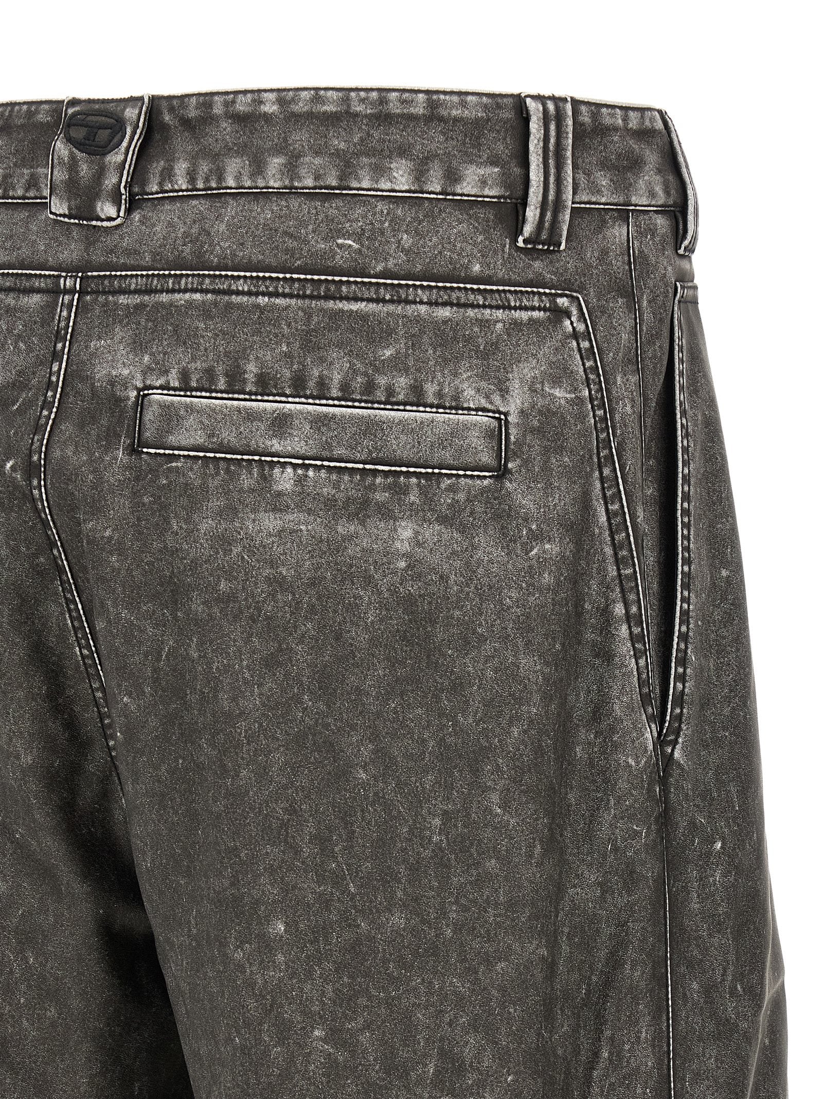 Diesel Gray Polyethylene Casual Pants